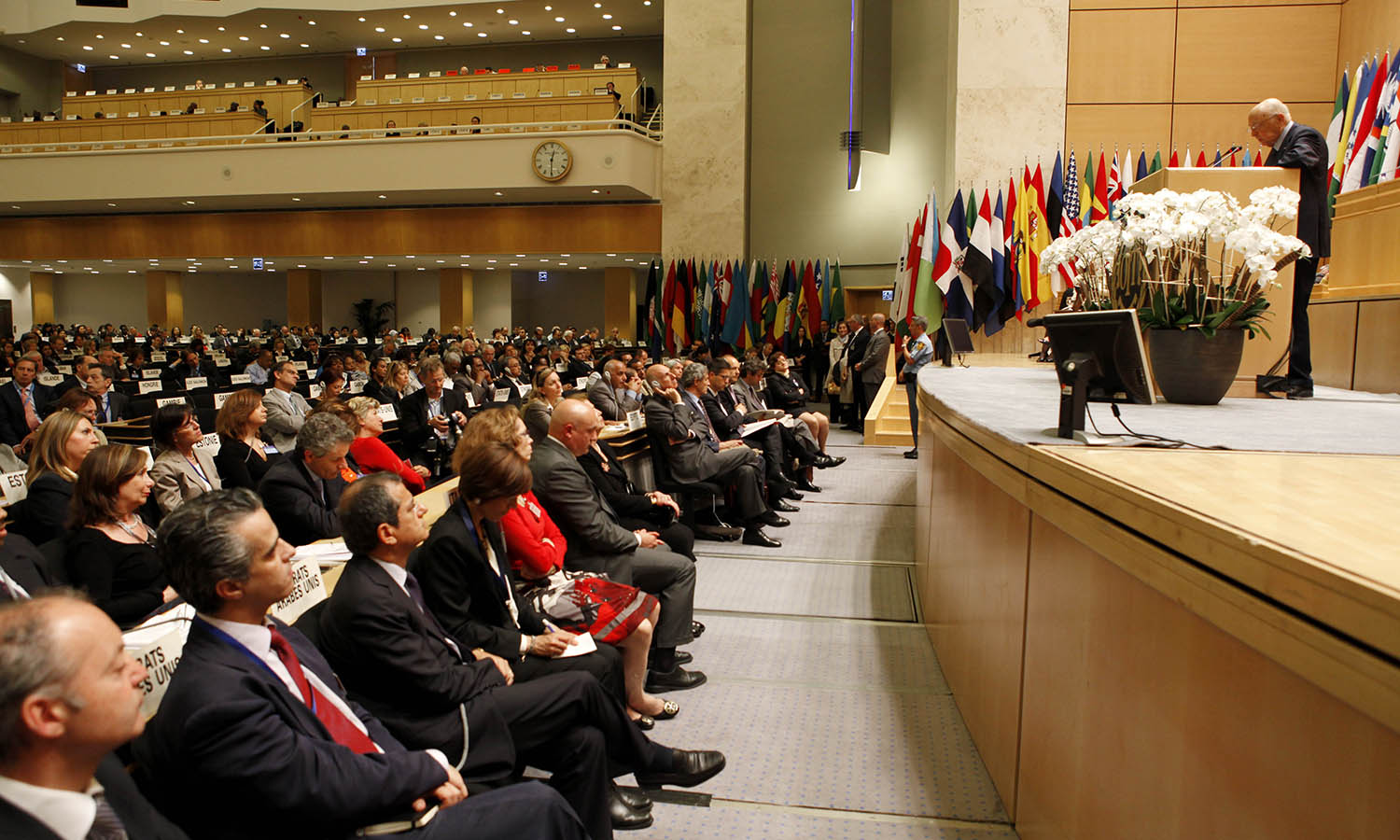 101a Conferenza internazionale del lavoro a Ginevra. Visita di Giorgio Napolitano, all’epoca presidente della Repubblica italiana, Archivi storici OIL, 2012.